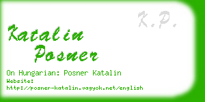 katalin posner business card